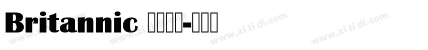 Britannic 标准粗体字体转换